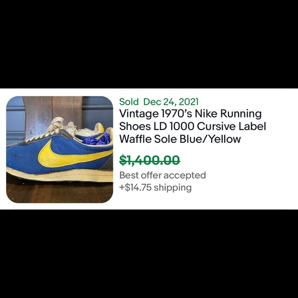 RARE! MENS Vintage Nike Waffle Trainer 1981 Blue &Yel Athletic Running Sneaker 9 - Picture 15 of 15